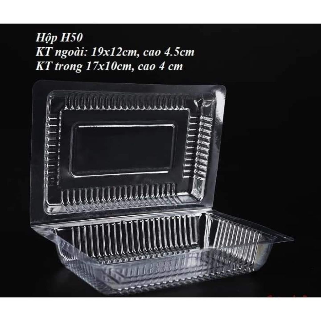 500 hộp nhựa  Pet H30 H50 H55 đựng thực phẩm