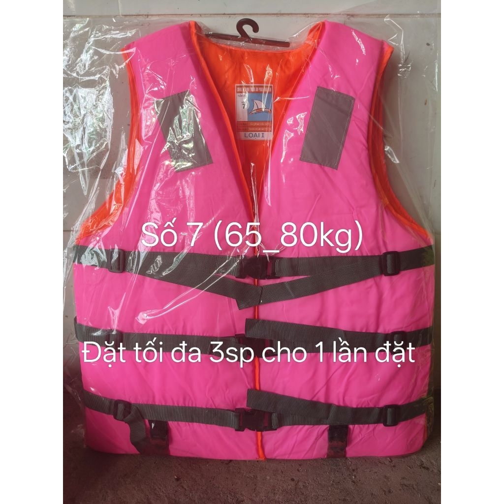 Áo phao Thái Sơn số 7 Hồng. Áo phao cứu hộ. Áo phao tập bơi. Áo phao