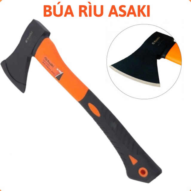 Búa rìu Asaki,rìu đa năng,búa rìu đa năng,búa đinh cán dài,búa rìu cán nhựa,búa lúc giác,búa bi,búa 