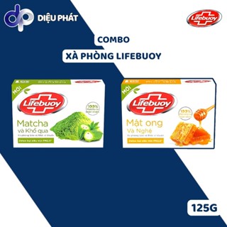  COMBO Xà Bông Cục Lifebuoy Hộp 125G - Matcha Khổ Qua Mật Ong Nghệ - Xà Phòng Ngăn Ngừa Mụn Lưng 