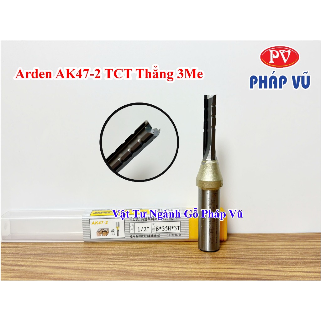 Arden AK47-2/Arden AK47-4 (cắt ván phủ 2 mặt) TCT Xoắn 2me- Ngành Gỗ