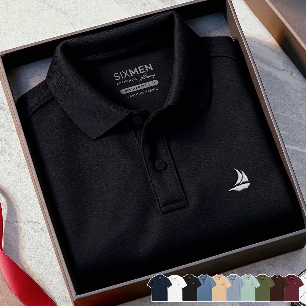 Áo Polo nam cao cấp cổ bẻ [Tặng Hộp Gói Quà] - BASOR Polo SIXMEN - Vải cá sấu FeelMax Thoáng mát