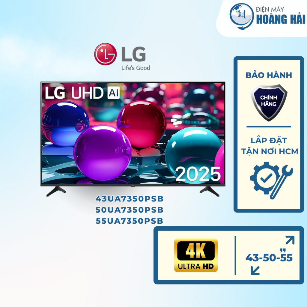 43UA7350PSB | 50UA7350PSB | 55UA7350PSB Smart Tivi LG AI 4K 43 inch | 50 inch | 55 inch