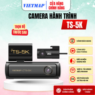  Cam hành trình Vietmap TS-5K ghi hình Ultra 4K ADAS hỗ trợ lái xe an toàn 