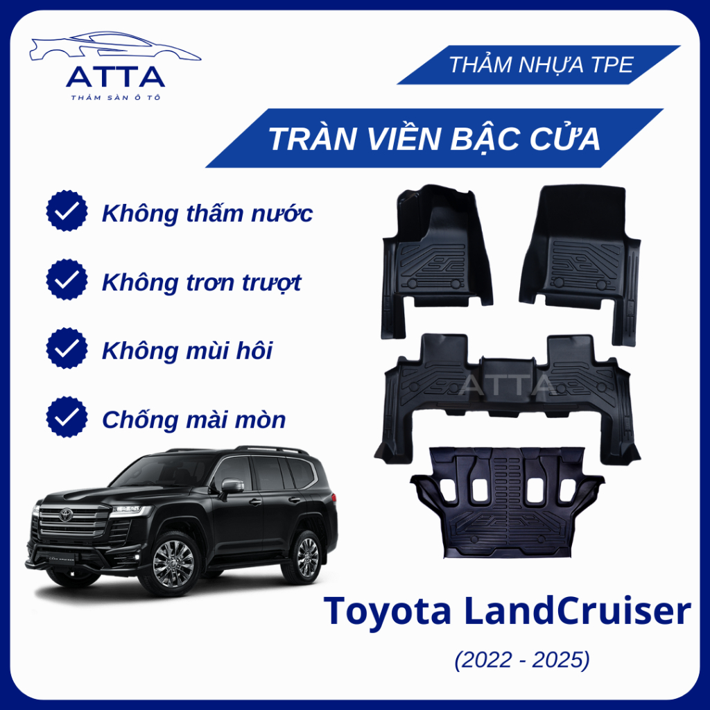 Thảm Lót Sàn Ô Tô Nhựa Đúc TPE Toyota Land Cruiser LC300