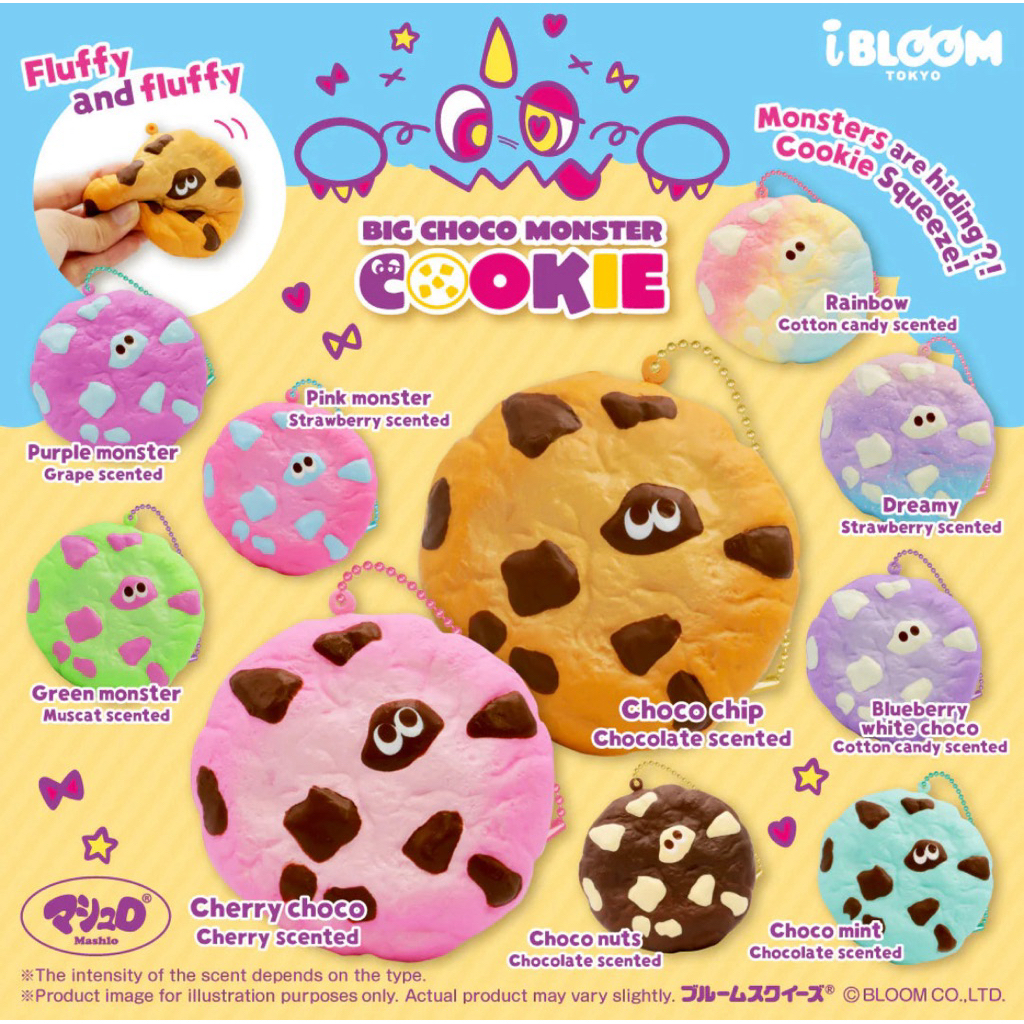 iBloom Monster Cookie Squishy – Bóp Nhẹ, Dễ Thương