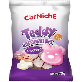 [Corniche] Kẹo dẻo tổng hợp Marshmallows hình Teddy hiệu Corniche 70g