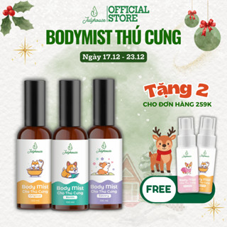 Bodymist xịt thơm khử mùi cho chó mèo JULYHOUSE 20ml 100ml dưỡng da lông thơm lâu hương nước hoa 