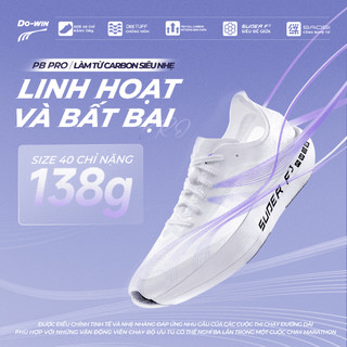  PB PRO - TRỌNG LƯỢNG 138GAM - SIÊU PHẨM GIÀY CHẠY BỘ DO-WIN FULL CARBON BỨT TỐC CỰC MẠNH MẼ 