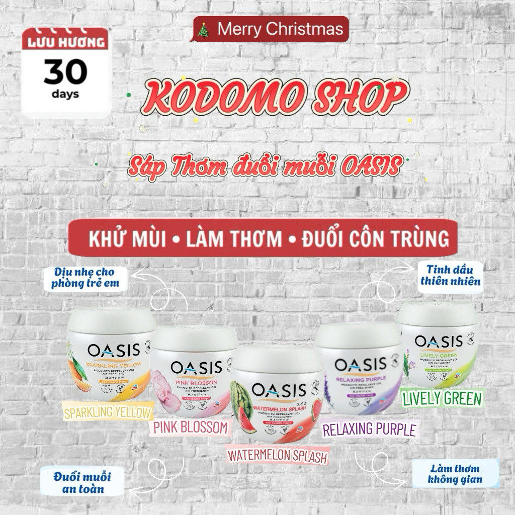 SÁP THƠM PHÒNG ĐUỔI MUỖI OASIC 180G ( nhiều lựa chọn )