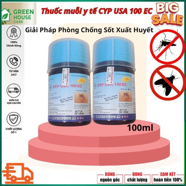 Thuốc Muỗi Y Tế CYP USA 100EC – Giải Pháp Phòng Chống Sốt Xuất Huyết