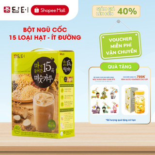   Ít đường  Bột Ngũ Cốc 15 Loại Hạt Damtuh Hàn Quốc - Hộp 40 Gói 