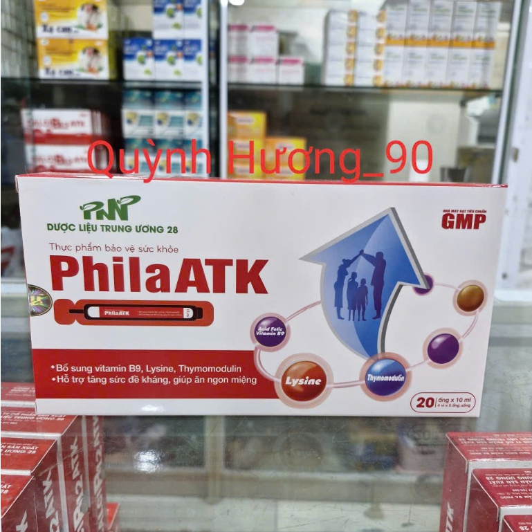 Philatop ống nhựa PhilaATK bổ sung vitamin B9,Lysine,Thymomodulin giúp ăn ngon ngủ ngon ( Phila ATK 
