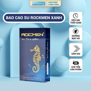 Bao Cao Su ROCMEN CÁ NGỰA XANH DURESKY Gân Gai Tăng Khoái Cảm, Kéo Dài Thời Gian Hộp 10 Bao