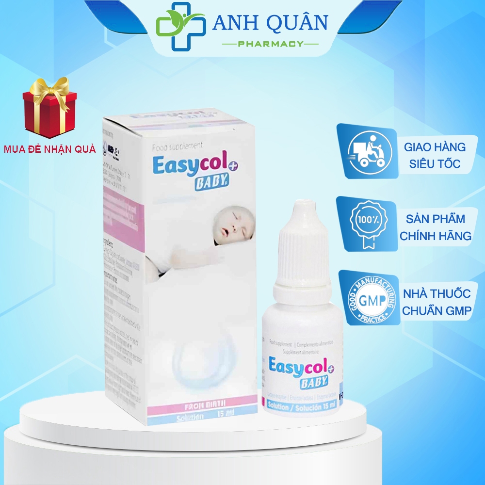 [CHÍNH HÃNG] Combo 2 Lọ Enzyme lactase Easycol Baby Cho Bé Sơ Sinh Bất Dung Nạp Lactose (hàng chuẩn)