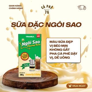 Sữa đặc ngôi sao phương nam xanh lá,cà phê sữa đá hộp 380gr