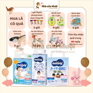  Tã - Bỉm Moony Xanh Hàng Nội Địa Nhật Chính Hãng Đủ Size NB76  S70  M56  M52  L54  L44  XL38  XXL26 