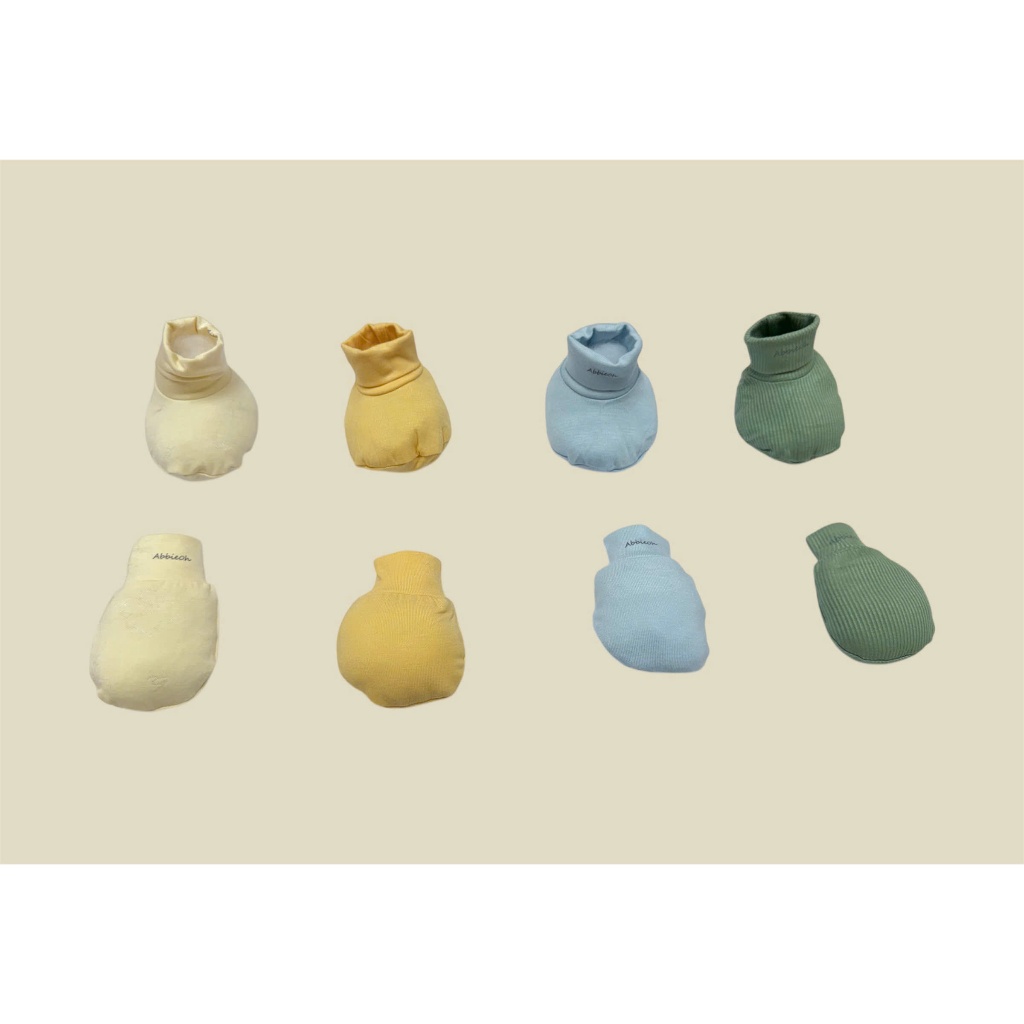 Combo 10 bao tay bao chân trẻ sơ sinh AbbieOh nhiều màu chọn ngẫu nhiên hoạ tiết dễ thương cho bé