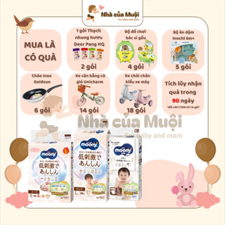  Tã Quần Dán Moony Natural Nội địa Nhật Bản chính hãng size NB62 S58 M46 dán M46 quần L38 L36 XL32 