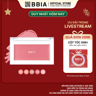   LIVESTREAM  Má hồng kem mỏng nhẹ bền màu BBIA Ready To Wear Downy Cheek 3.5g 