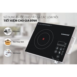 Bếp Hồng Ngoại Cảm Ứng Sunhouse SHD6017 -  Bảo Hành 12 Tháng - Mặt Bếp Chịu Nhiệt Lên Đến 800°C