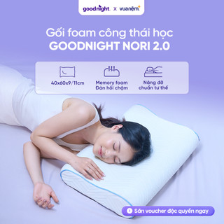  Gối Foam Goodnight Nori 2.0 mềm mịn gối nâng đỡ cổ vai gáy gối công thái học foam gối vũ trụ 