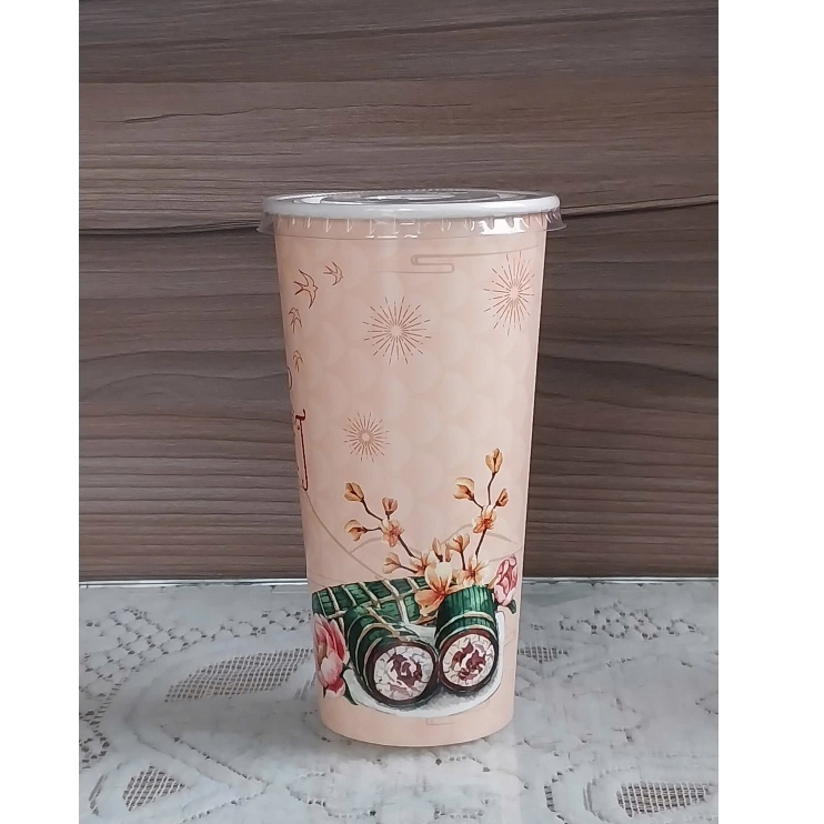 Combo 100 Ly giấy Tết Việt 2PE 22oz (650ml) kèm nắp