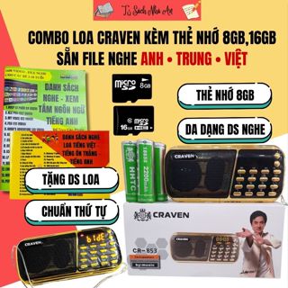  Loa Craven 3 Pin Kèm thẻ nhớ 8gb 16gb  tiếng việt tiếng anh tiếng trung little fox  