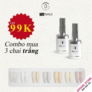  Sơn gel hơ máy tone trắng chọn lẻ không kèm bảng màu hãng TG cọ tròn 15ml 