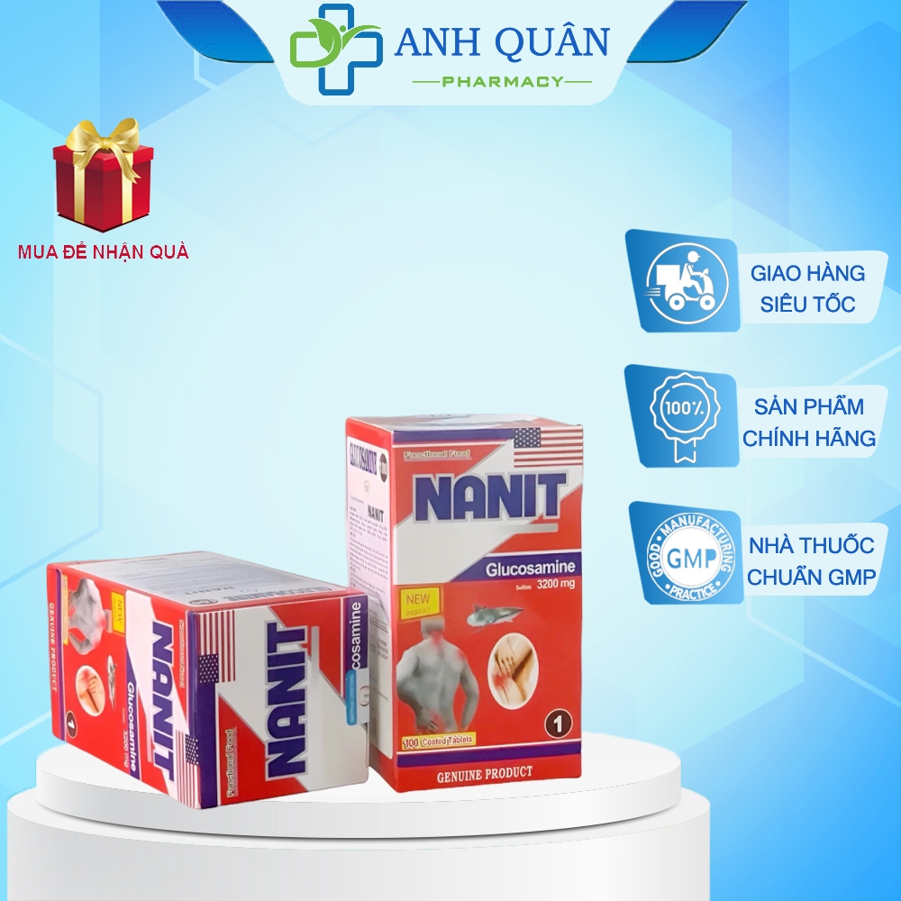 [CHÍNH HÃNG] NANIT GLUCOSAMINE 3200MG - VIÊN BỔ KHỚP NHẬP KHẨU CHÍNH HÃNG MỸ (hàng chuẩn)