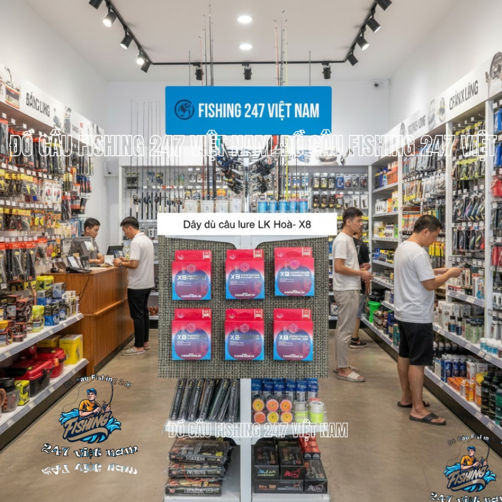 Dây dù câu lure LK HOÀ X8 dài 100m chính hãng