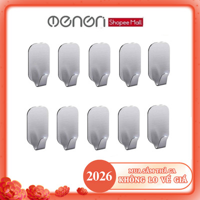 Bộ 10 Móc INOX Dán Tường Keo 3M, Móc treo quần áo Đồ Dùng Gia Đình - OENON