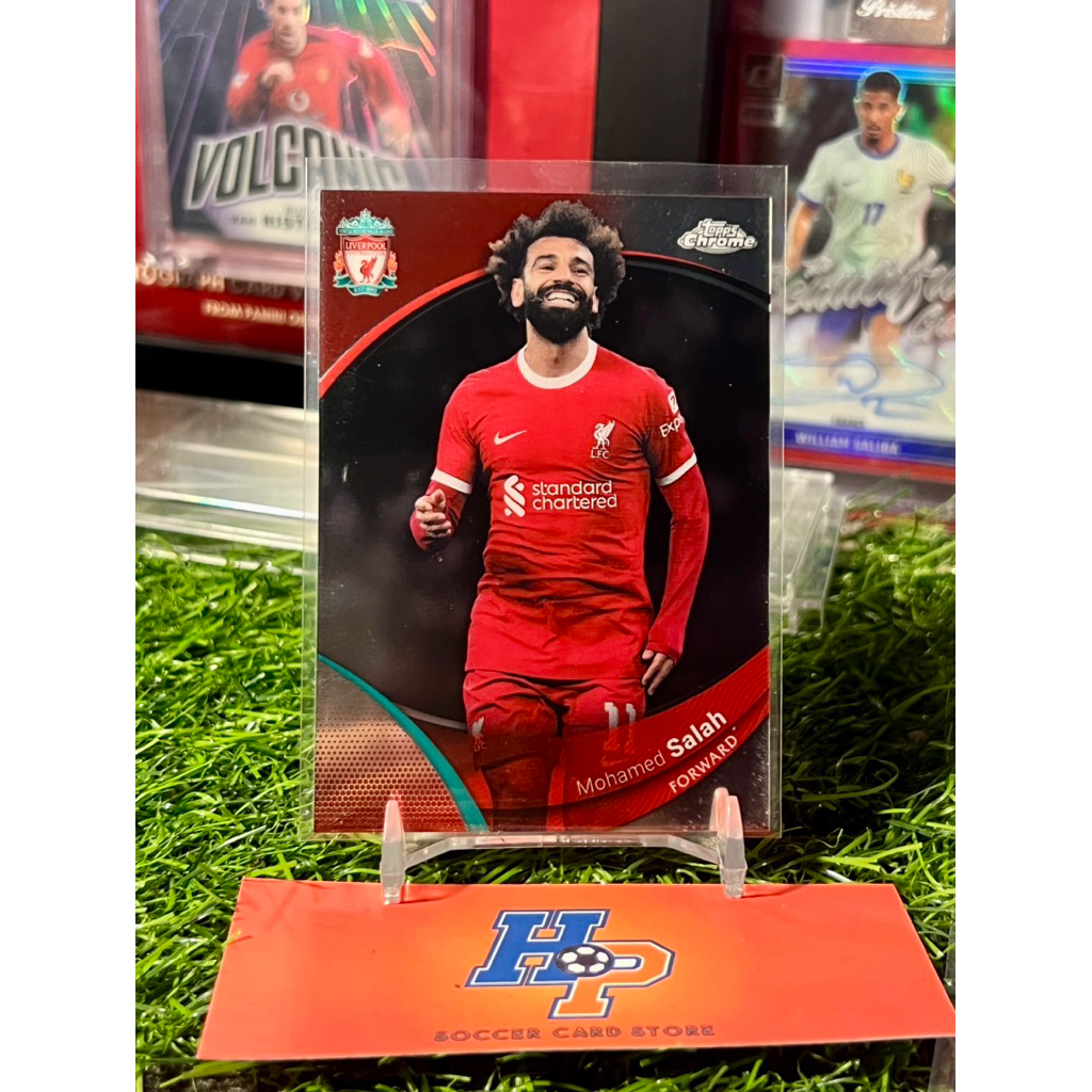 Thẻ bóng đá Mohamed Salah Topps Chrome Liverpool 2023/24