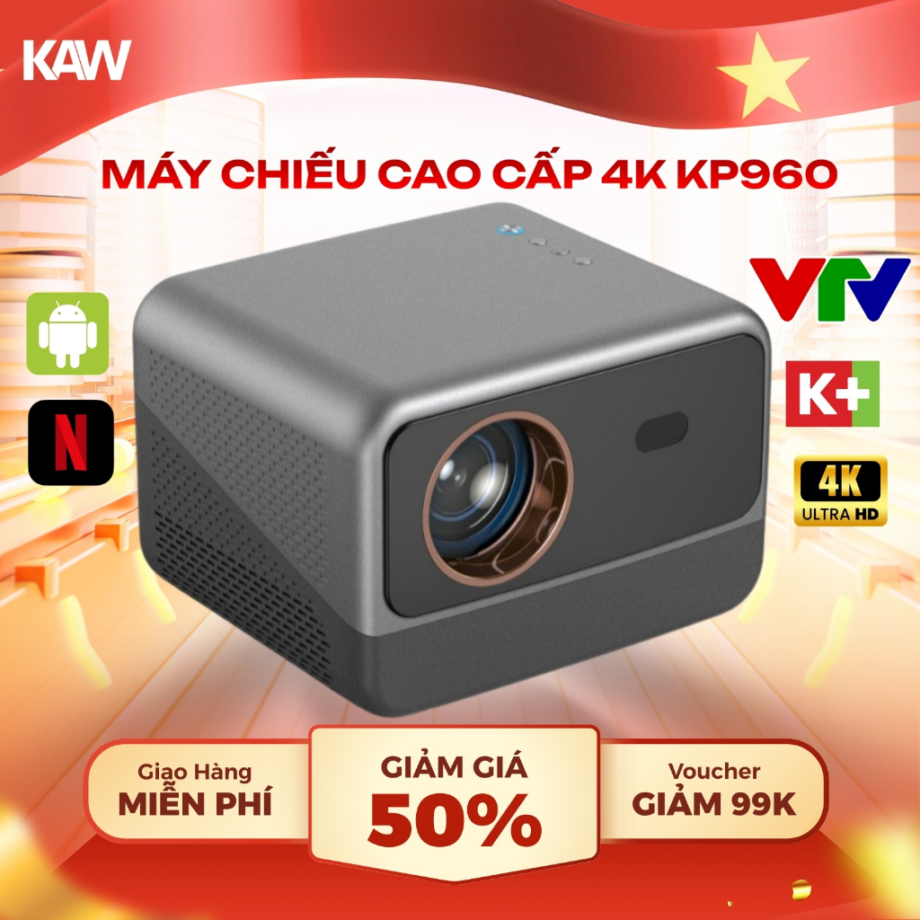 Máy Chiếu Mini KP960 Siêu Nét, Chiếu Phim, Dạy Học, Âm Thanh Sống Động Bảo Hành 12 Tháng