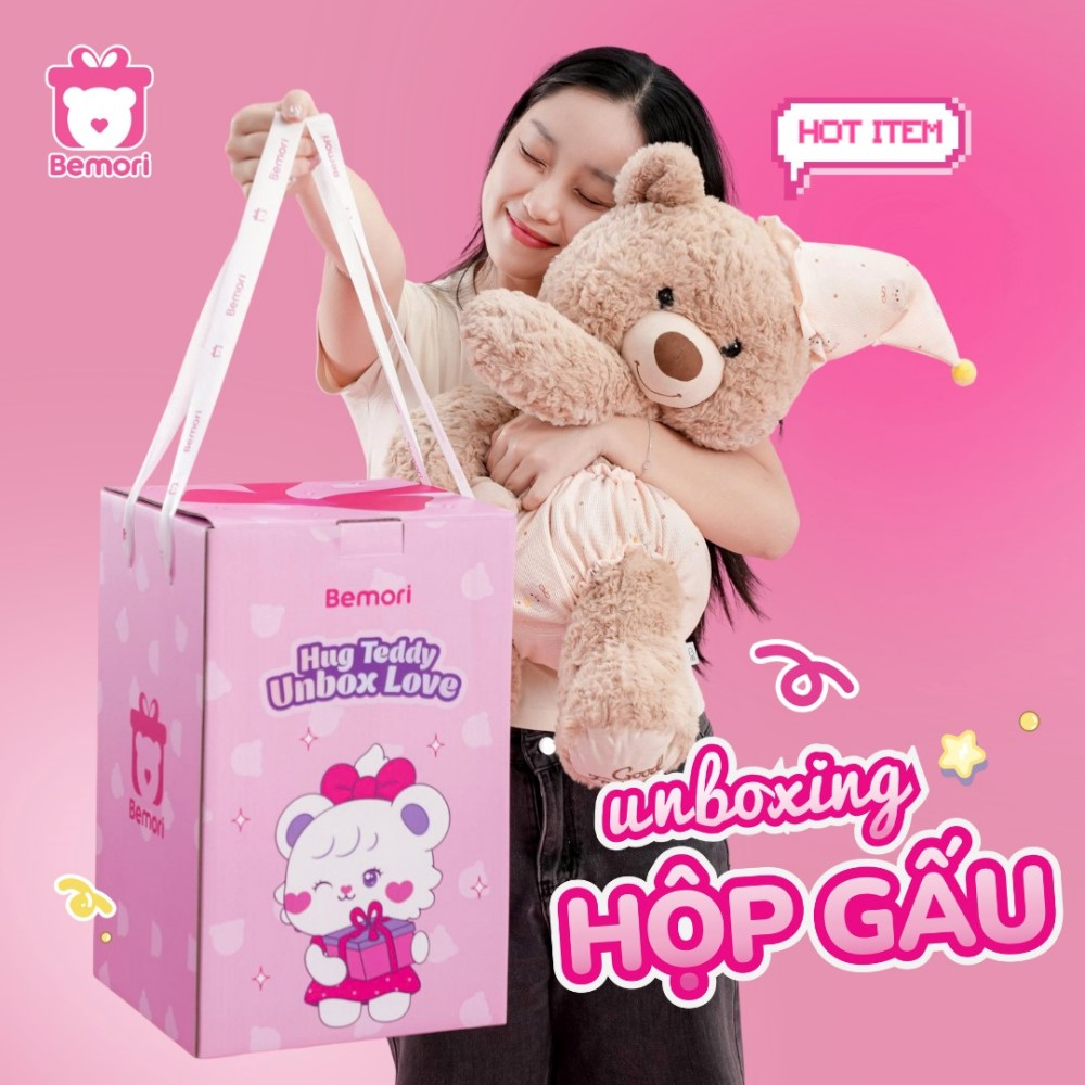 Hộp Quà Đựng Gấu Bông BEMORI Hộp Gấu Bông Quà Tặng Siêu Xinh Tặng Sinh Nhật Bạn Bè, Quà Tặng Người Y