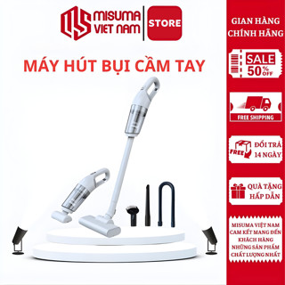 Máy Hút Bụi Cầm Tay Misuma Hút Bụi Giường Nệm,Lông Chó,Lông Mèo Tóc,Ô Tô Không Dây Lực Hút 20000PA