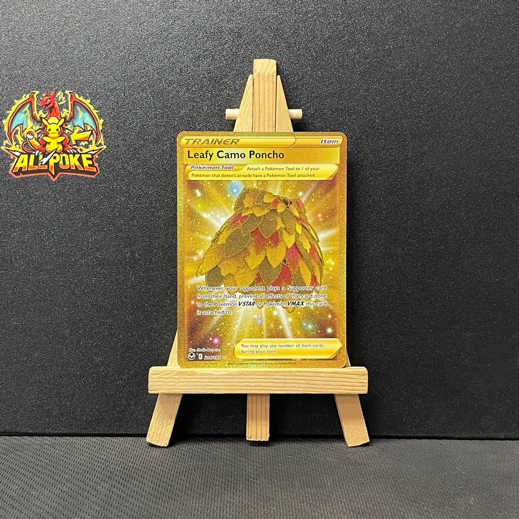 [ AllPoke ] Thẻ Bài Pokemon TCG,Leafy Camo Poncho (Secret) 214/195 -M-NM