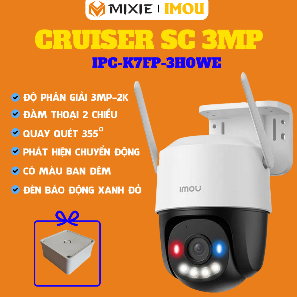 ( TẶNG HỘP KỸ THUẬT) IMOU CRUISER SC 3MP/5MP - CAMERA NGOÀI TRỜI QUAY QUÉT 360, ĐÀM THOẠI 2 CHIỀU