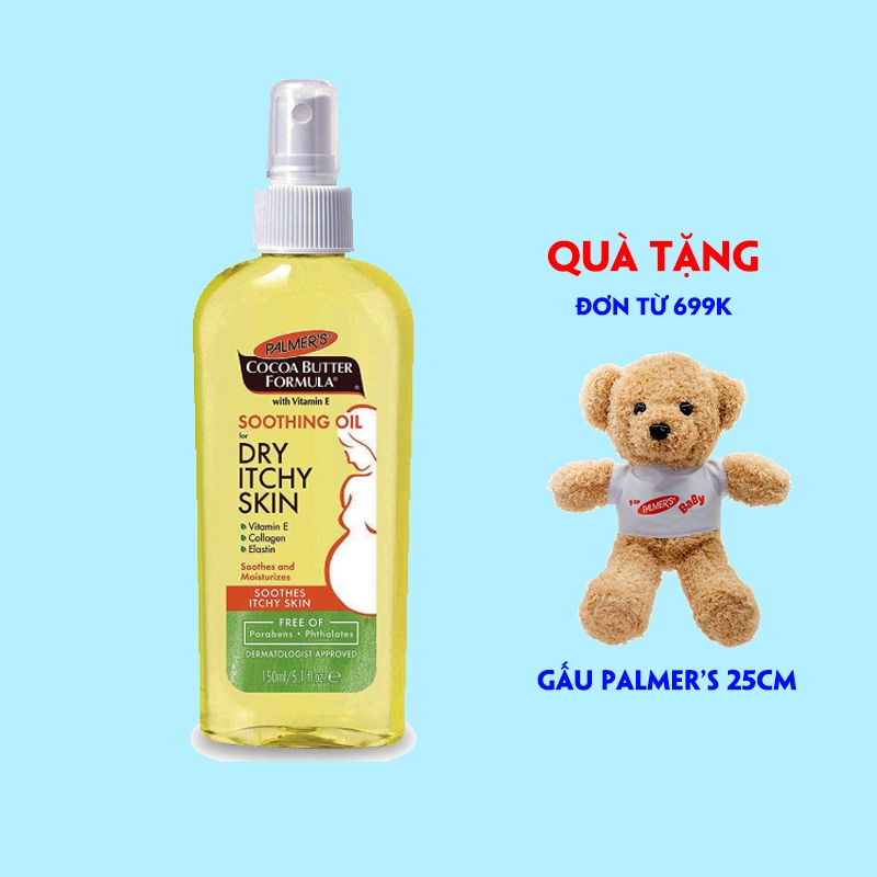 Dầu dưỡng cho da khô ngứa Palmer's Cococa Butter Dry Itchy Skin 150ml - dành cho mẹ bầu