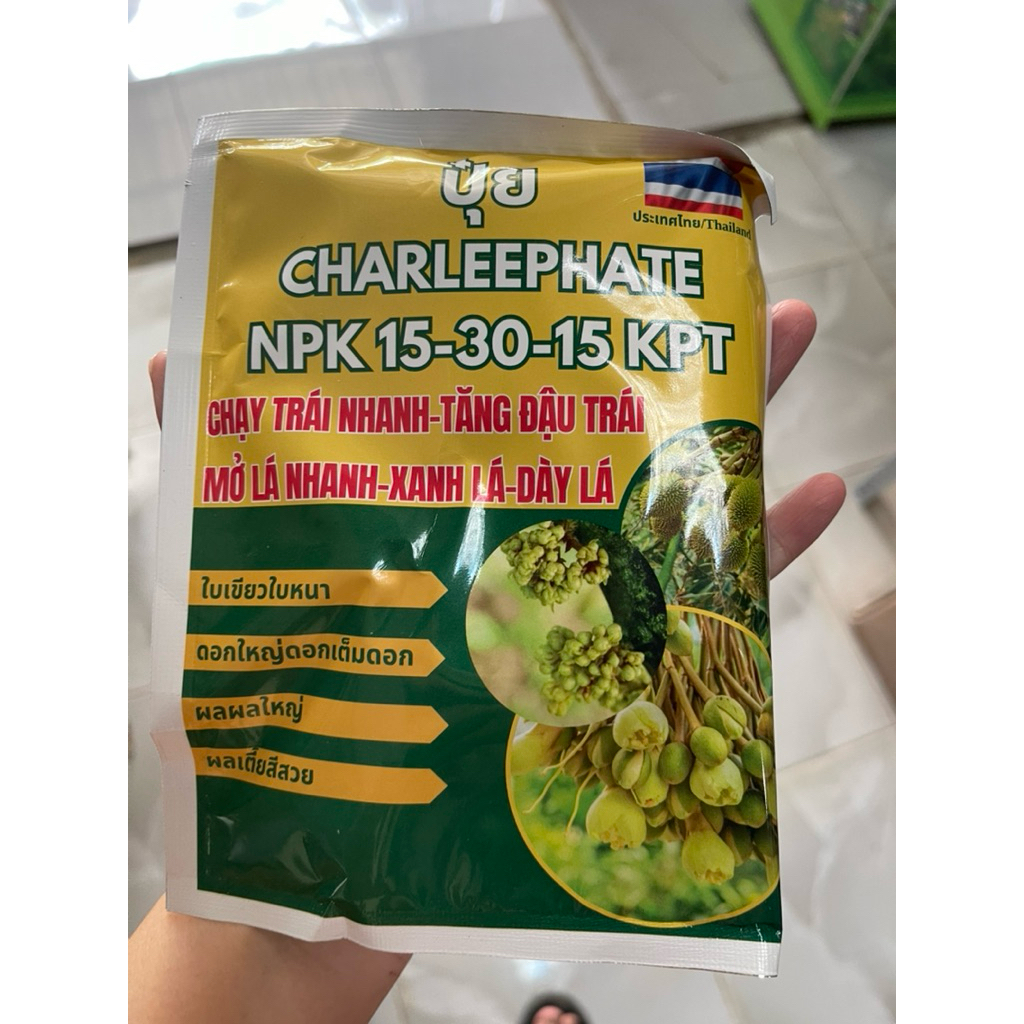 phân bón lá 15-30-15 gói 250g Thái Lan dưỡng lá, kéo bông, tăng đậu trái