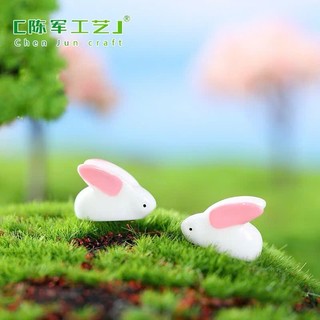Thỏ Trắng Tai Hồng Mini Ngây Thơ - 5 con, Làm Phụ Kiện Trang Trí Tiểu Cảnh, 𝐓𝐞𝐫𝐫𝐚𝐫𝐢𝐮𝐦