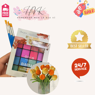Phấn Tô Kẽm Nhung Phấn Mắt Hộp 16 Ô Màu Dùng Để Tô Hoa Kẽm Nhung Phụ Kiện Đồ Handmade DIY HVK Home