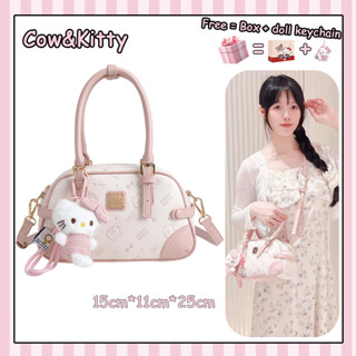  Cow&kitty Túi xách màu hồng Manyrare Túi xách nữ dễ thương Du lịch nhỏ tiện lợi Size 15x11x25cm 