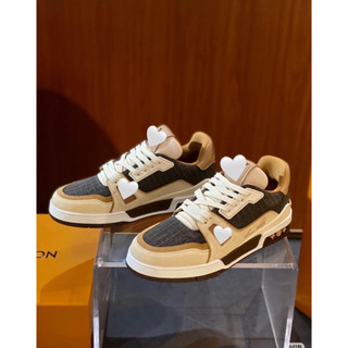 [Tặng Box Bv] Box bv, Sneaker phối màu kem đen da lộn