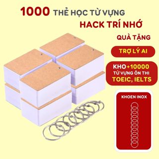 Thẻ học từ vựng flashcard 1000 thẻ loại dày đẹp take note học tiếng Anh Trung Hàn Zeno