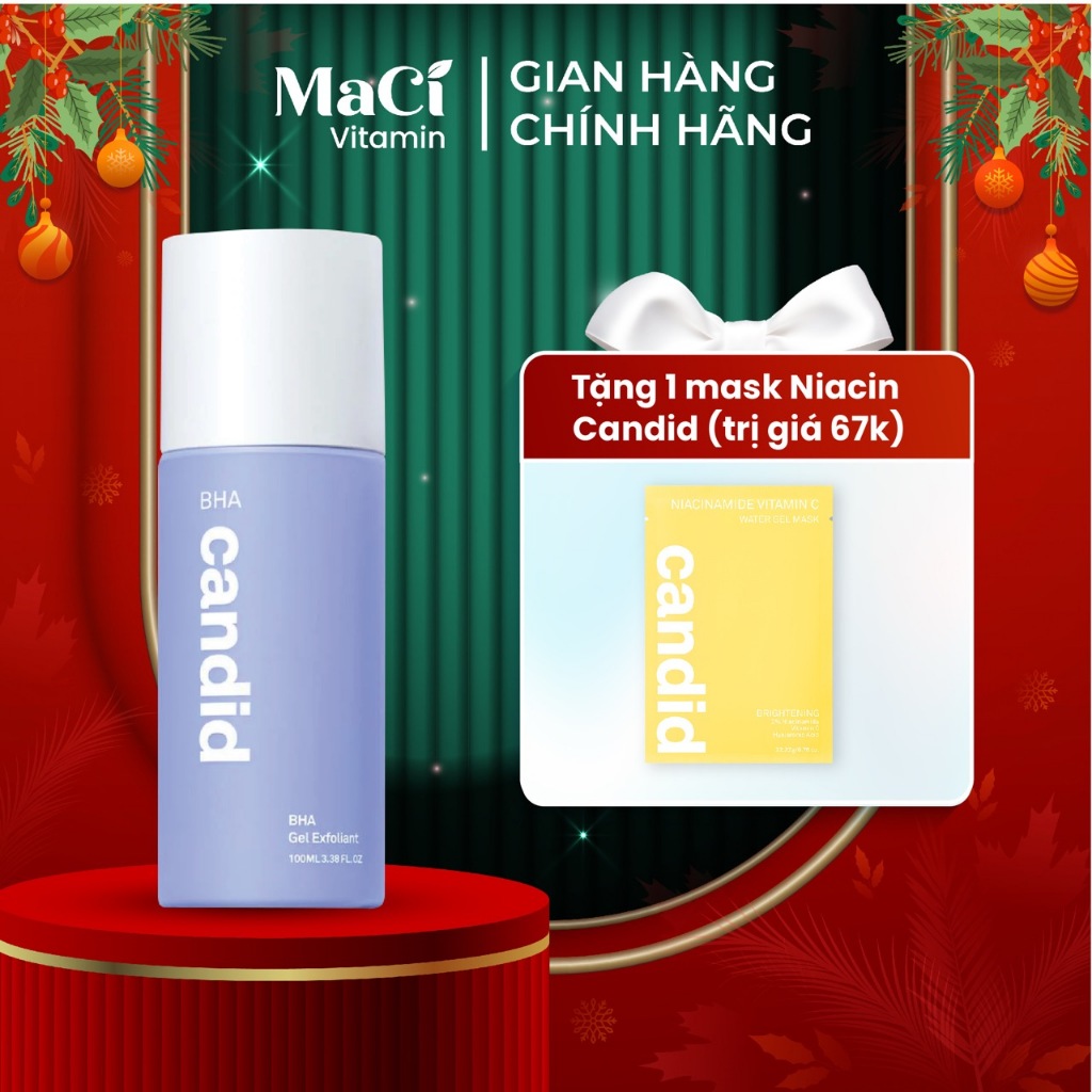 Dung dịch BHA Tẩy Tế Bào Chết & Thông Thoáng Lỗ Chân Lông - CANDID BHA Gel Exfoliant 100ml