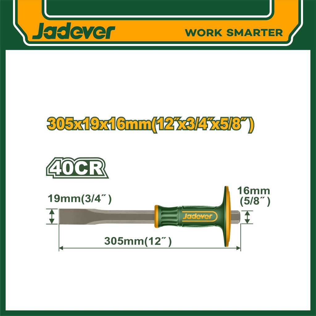 JADEVER Mũi đục dẹt nguội