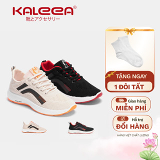  Kaleea - Giày Thể Thao Nữ Dệt Kim Thoáng Mát Đế Cao 3p Đi Êm Siêu Nhẹ Tập Thể Dục Đi Bộ Tập Gym - T12 