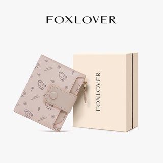 FOXLOVER Ví nữ 15 khe đựng thẻ Họa tiết dễ thương Thời trang Hồng Trắng Xanh dương