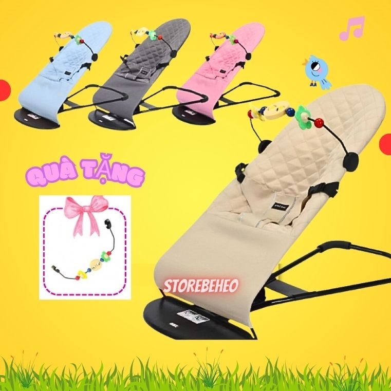 🧸𝑴𝒊𝒆̂̃𝒏 𝑺𝒊́𝒑🧸Ghế nhún chuẩn hãng ⚡có rung cho bé + Tặng thanh treo đồ chơi|
